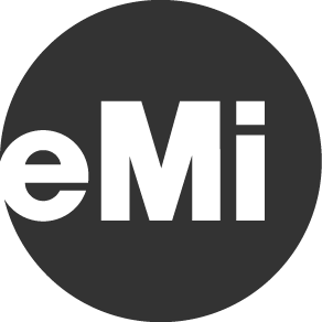 eMI logo inside black circle